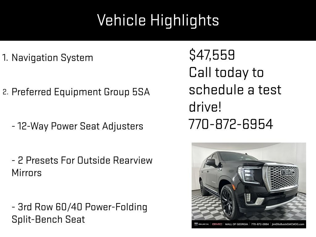 used 2021 GMC Yukon car, priced at $47,559