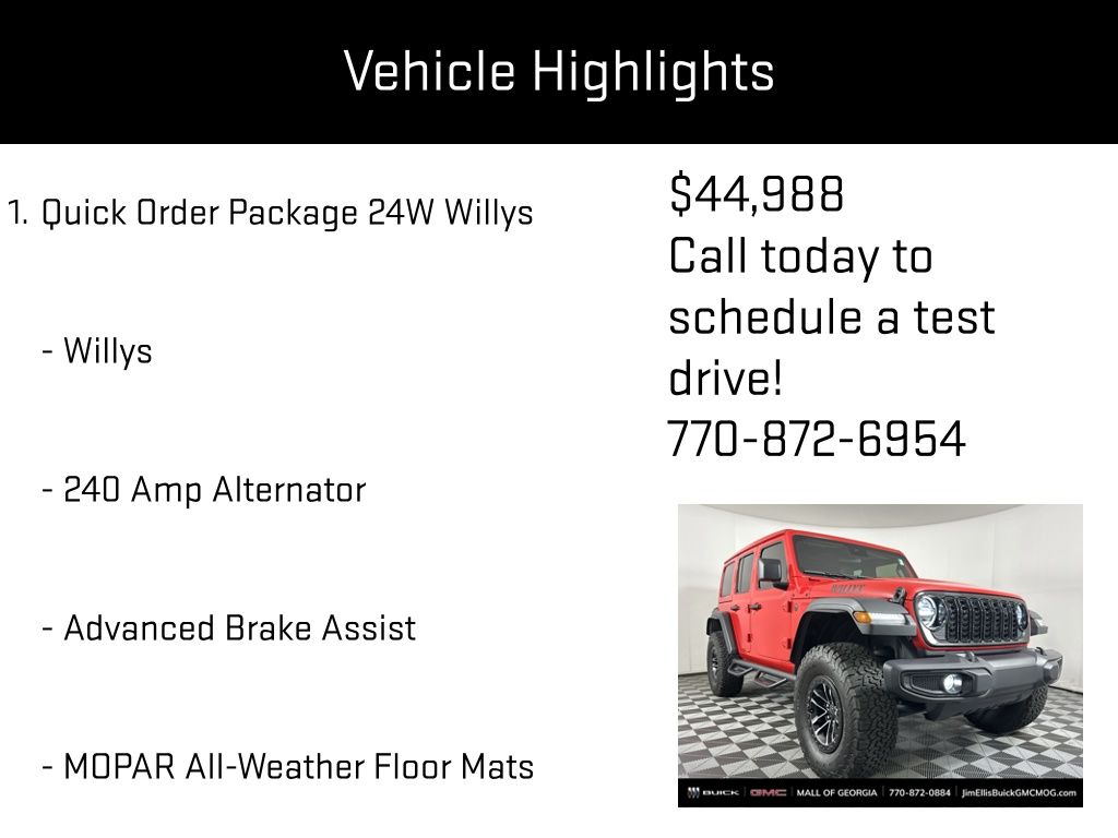 used 2024 Jeep Wrangler car, priced at $44,988