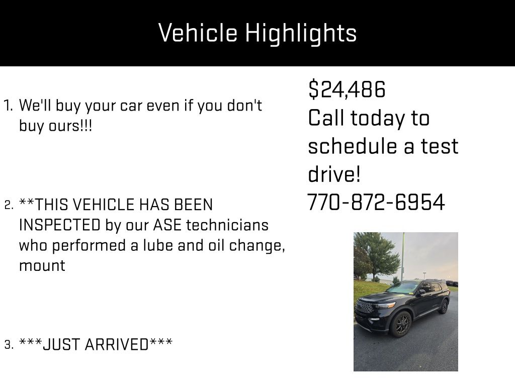 used 2020 Ford Explorer car, priced at $24,486
