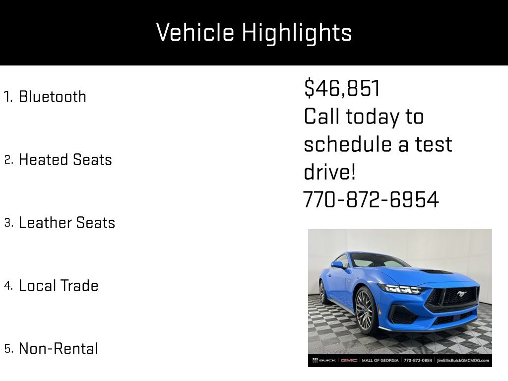 used 2024 Ford Mustang car, priced at $46,851
