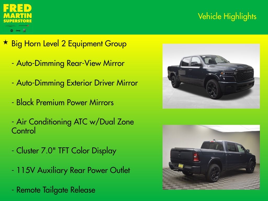 new 2026 Ram 1500 car, priced at $50,611