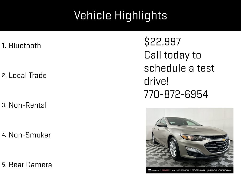 used 2025 Chevrolet Malibu car, priced at $22,997