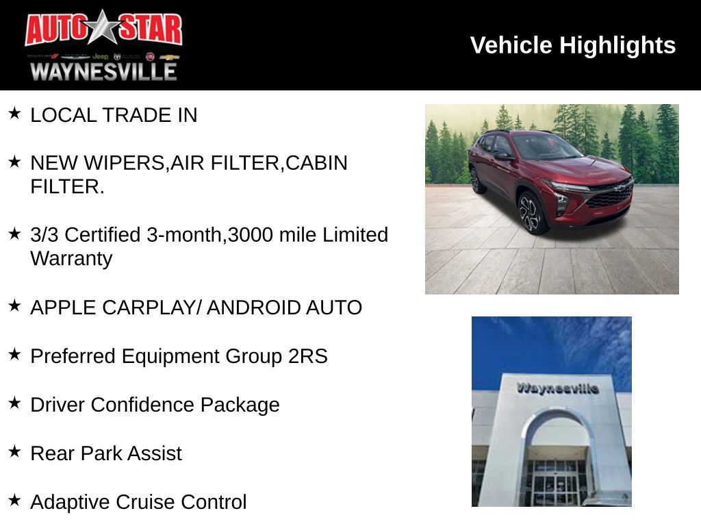 used 2024 Chevrolet Trax car, priced at $25,000