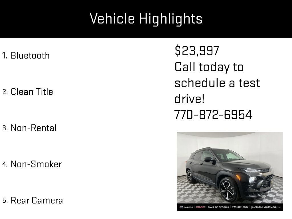 used 2022 Chevrolet TrailBlazer car, priced at $23,997