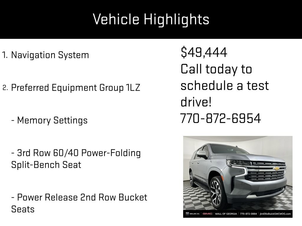 used 2021 Chevrolet Tahoe car, priced at $49,444