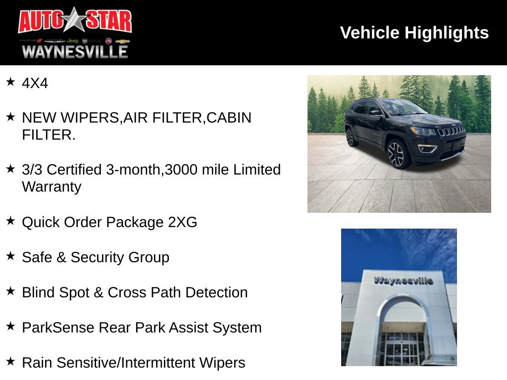 used 2017 Jeep New Compass car, priced at $17,400