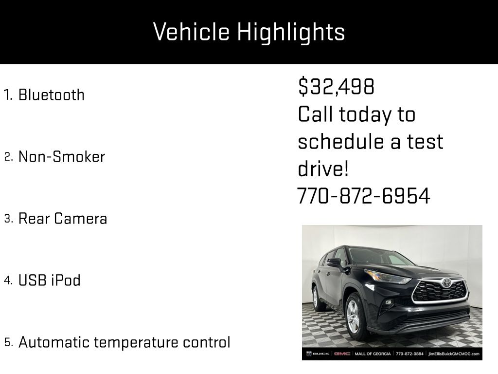 used 2023 Toyota Highlander car, priced at $32,498