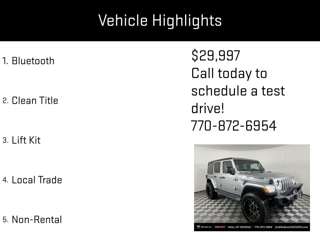 used 2020 Jeep Wrangler car, priced at $29,997