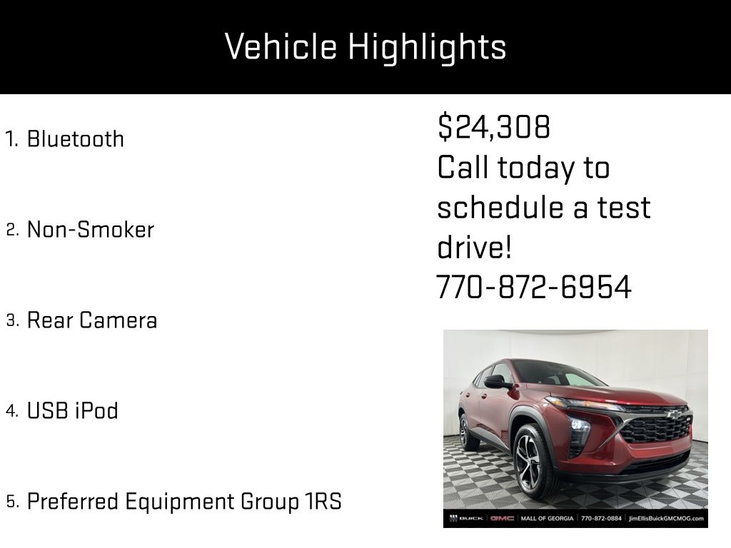 used 2024 Chevrolet Trax car, priced at $24,308