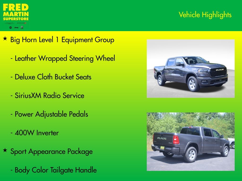 new 2026 Ram 1500 car, priced at $51,270