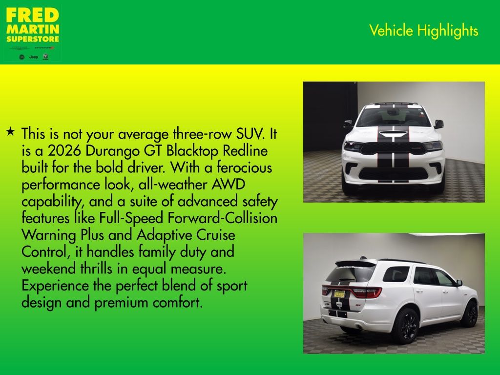 new 2026 Dodge Durango car, priced at $49,980