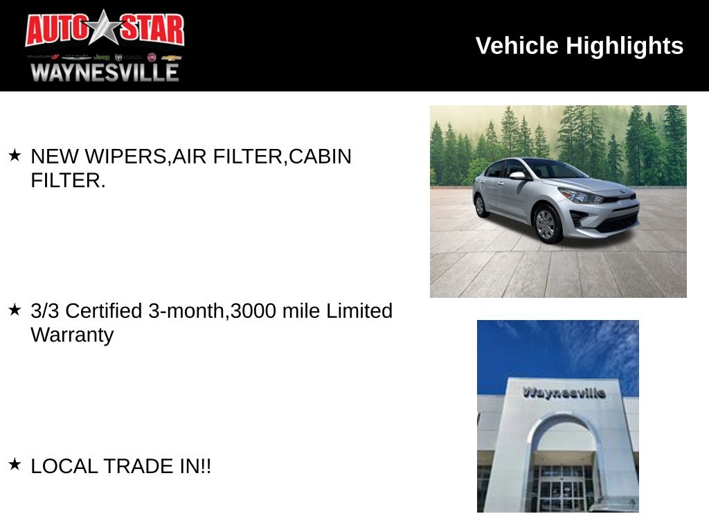 used 2021 Kia Rio car, priced at $10,990