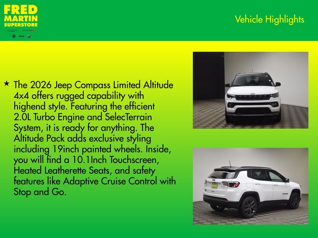 new 2026 Jeep Compass car, priced at $35,195