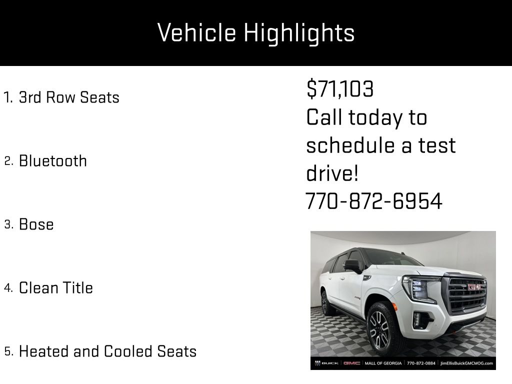 used 2024 GMC Yukon XL car, priced at $71,103