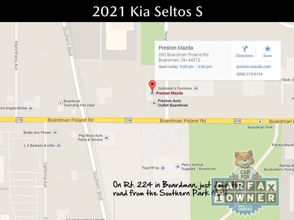 used 2021 Kia Seltos car, priced at $18,990
