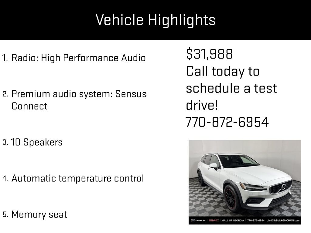 used 2022 Volvo V60 Cross Country car, priced at $31,988