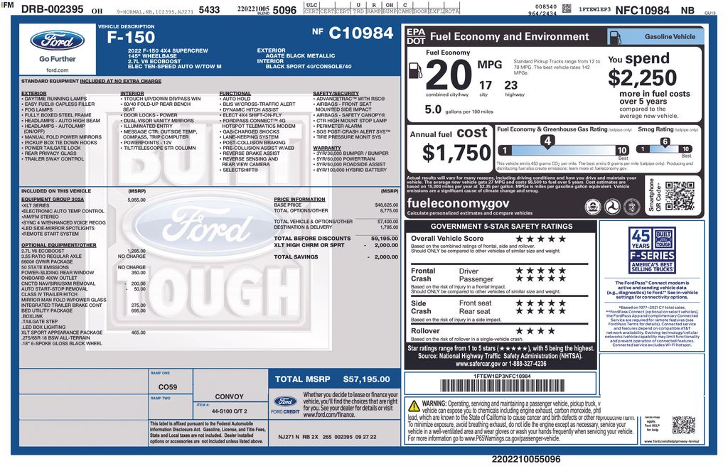 used 2022 Ford F-150 car, priced at $36,600