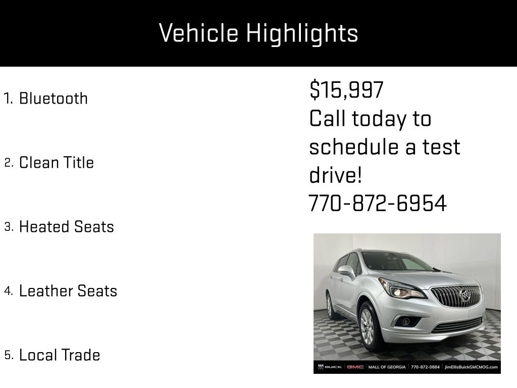 used 2017 Buick Envision car, priced at $15,997