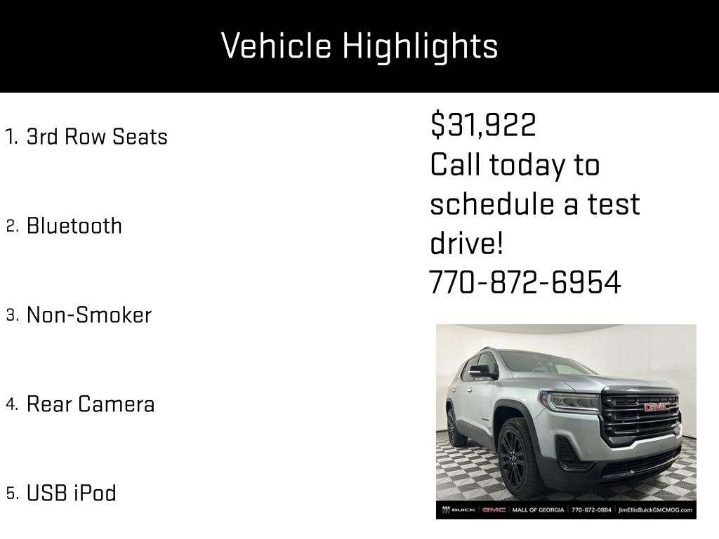 used 2023 GMC Acadia car, priced at $31,922