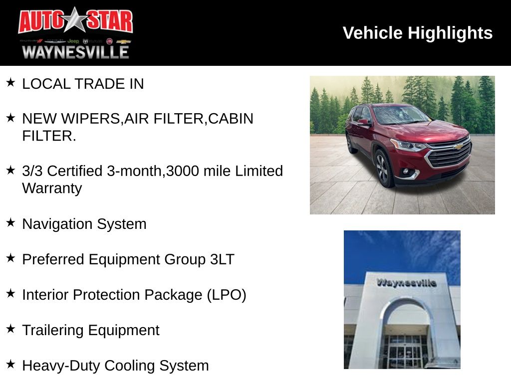 used 2018 Chevrolet Traverse car, priced at $20,500