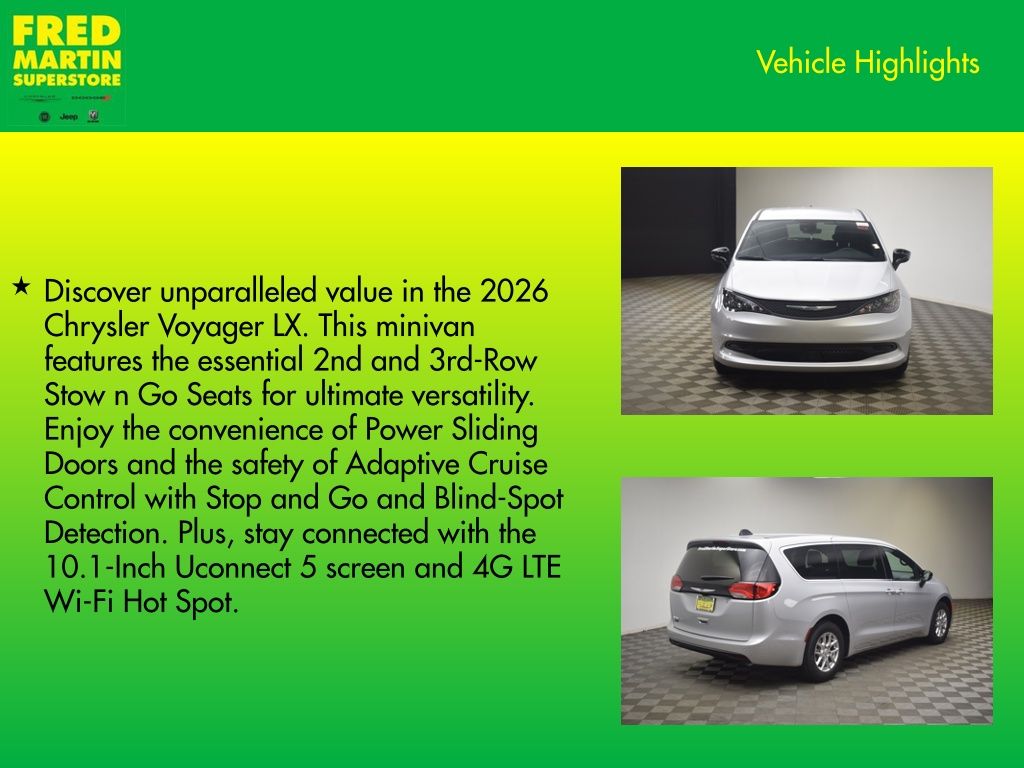 new 2026 Chrysler Voyager car, priced at $38,812