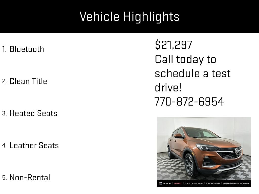 used 2021 Buick Encore GX car, priced at $21,297