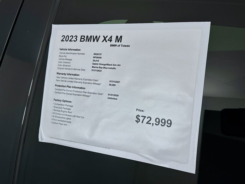 used 2023 BMW X4 M car, priced at $62,499