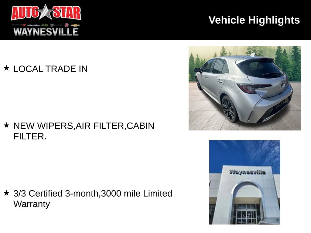 used 2022 Toyota Corolla Hatchback car, priced at $17,000