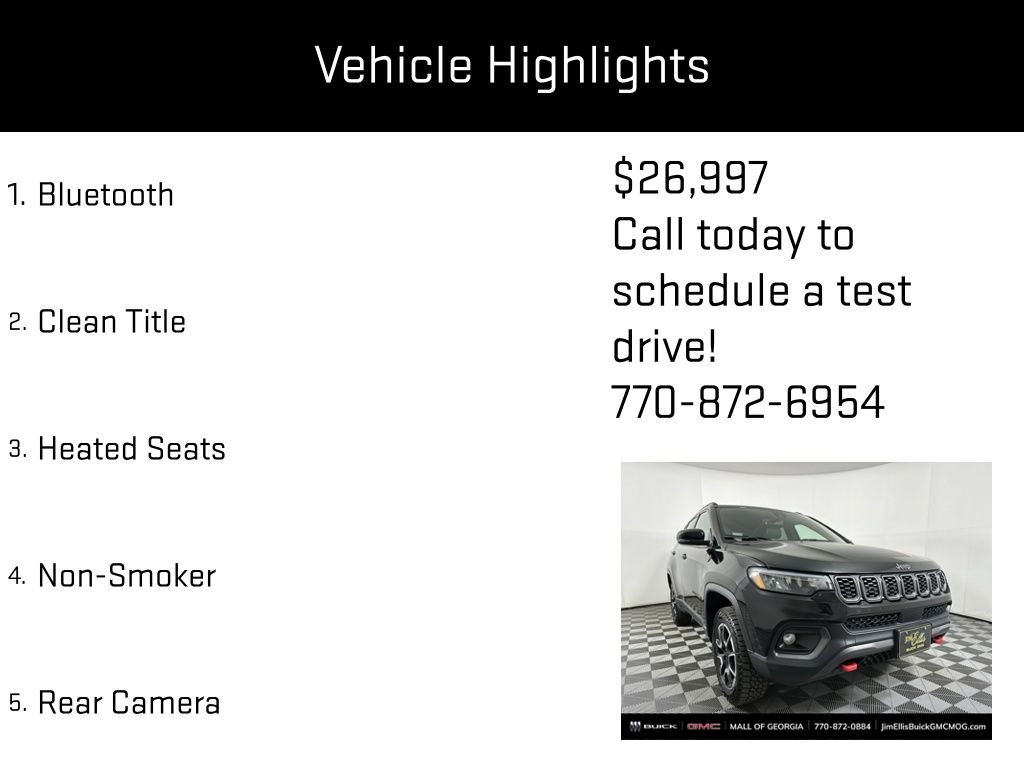 used 2024 Jeep Compass car, priced at $26,997