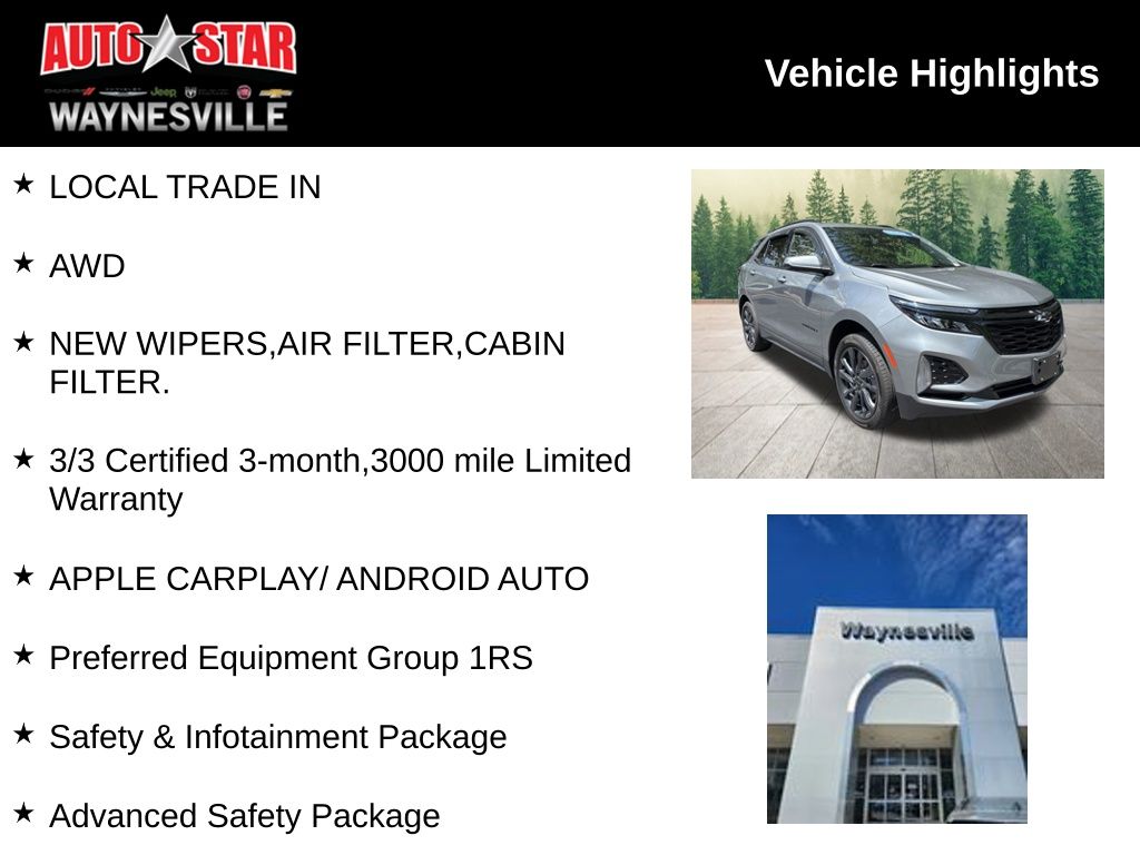 used 2024 Chevrolet Equinox car, priced at $29,850