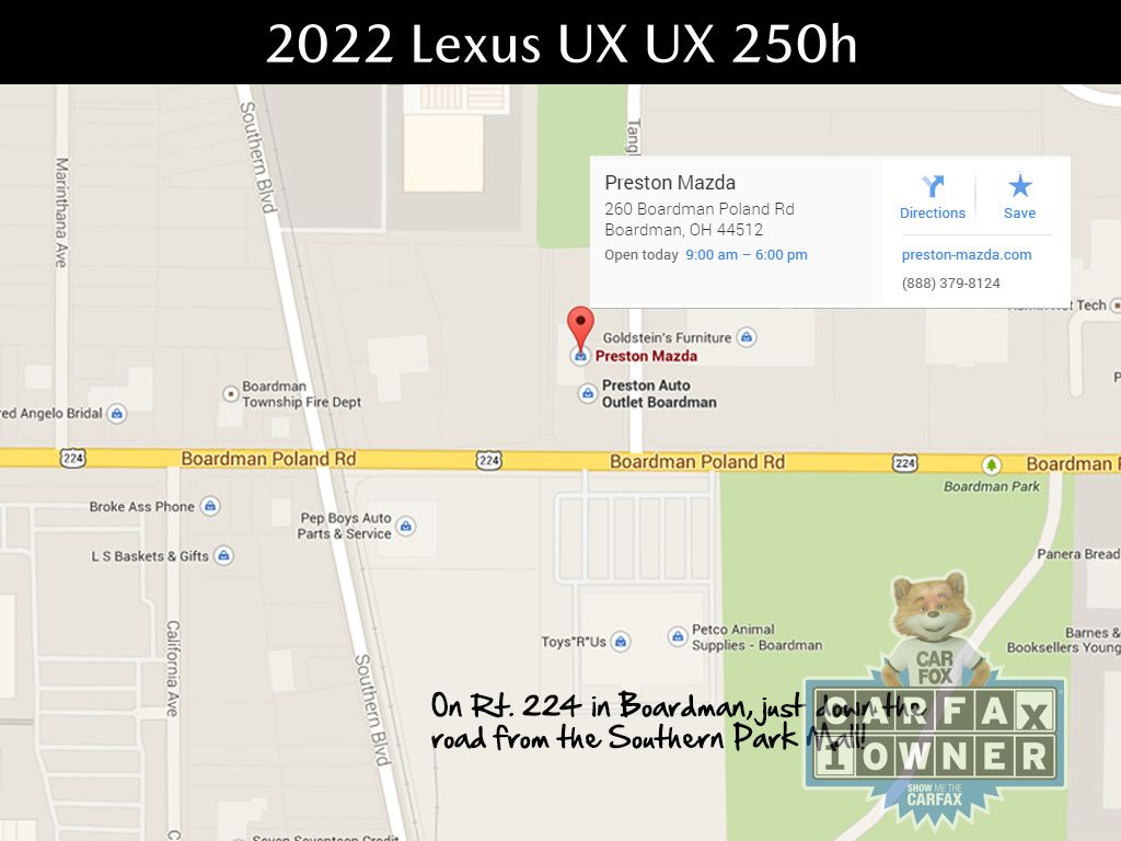 used 2022 Lexus UX car, priced at $26,990