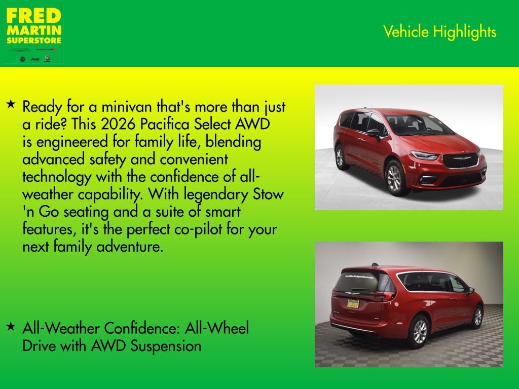 new 2026 Chrysler Pacifica car, priced at $43,561