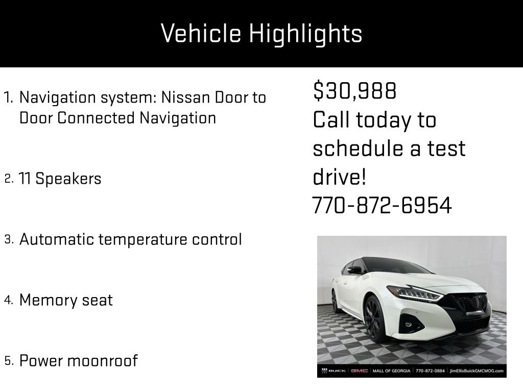 used 2023 Nissan Maxima car, priced at $30,988