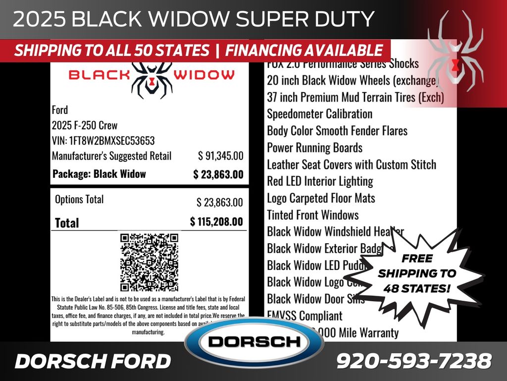 new 2025 Ford F-250SD car, priced at $110,708