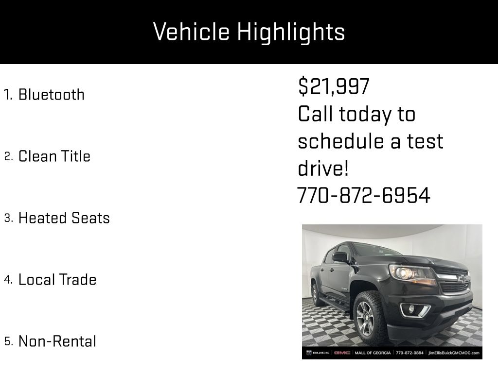 used 2017 Chevrolet Colorado car, priced at $21,997
