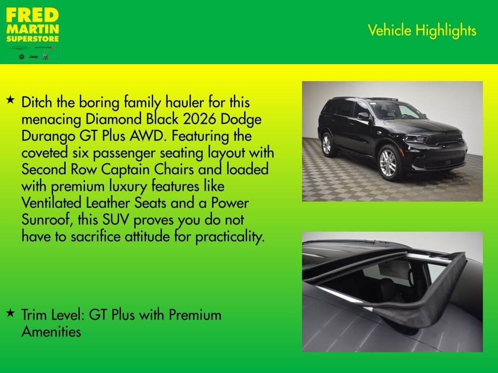 new 2026 Dodge Durango car, priced at $43,794