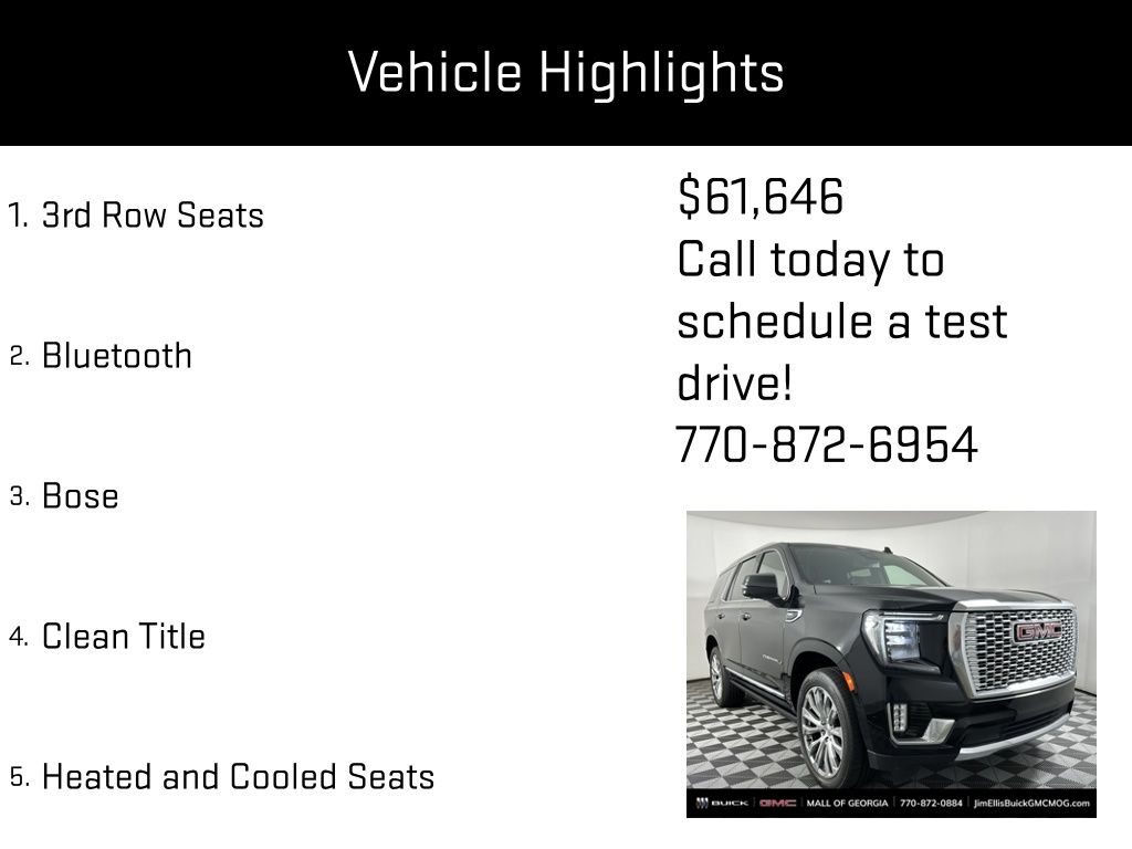 used 2023 GMC Yukon car, priced at $61,646