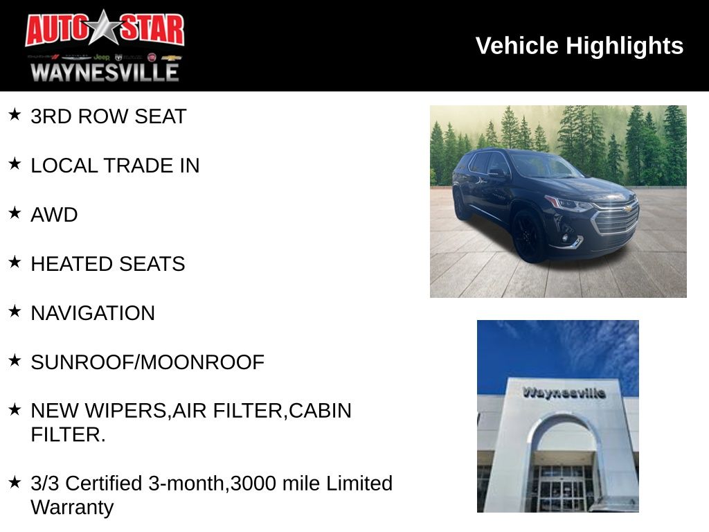 used 2020 Chevrolet Traverse car, priced at $24,800