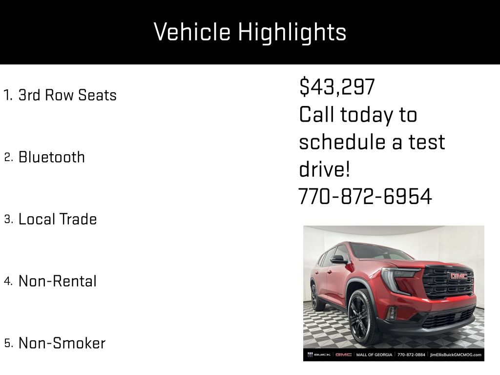 used 2024 GMC Acadia car, priced at $43,297
