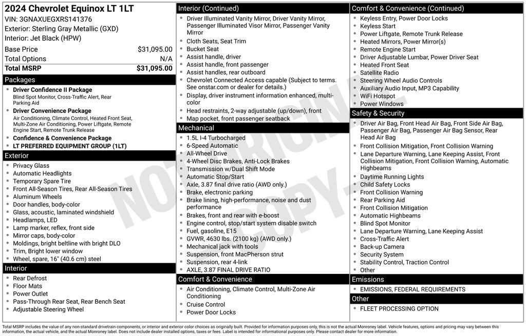 used 2024 Chevrolet Equinox car, priced at $21,600