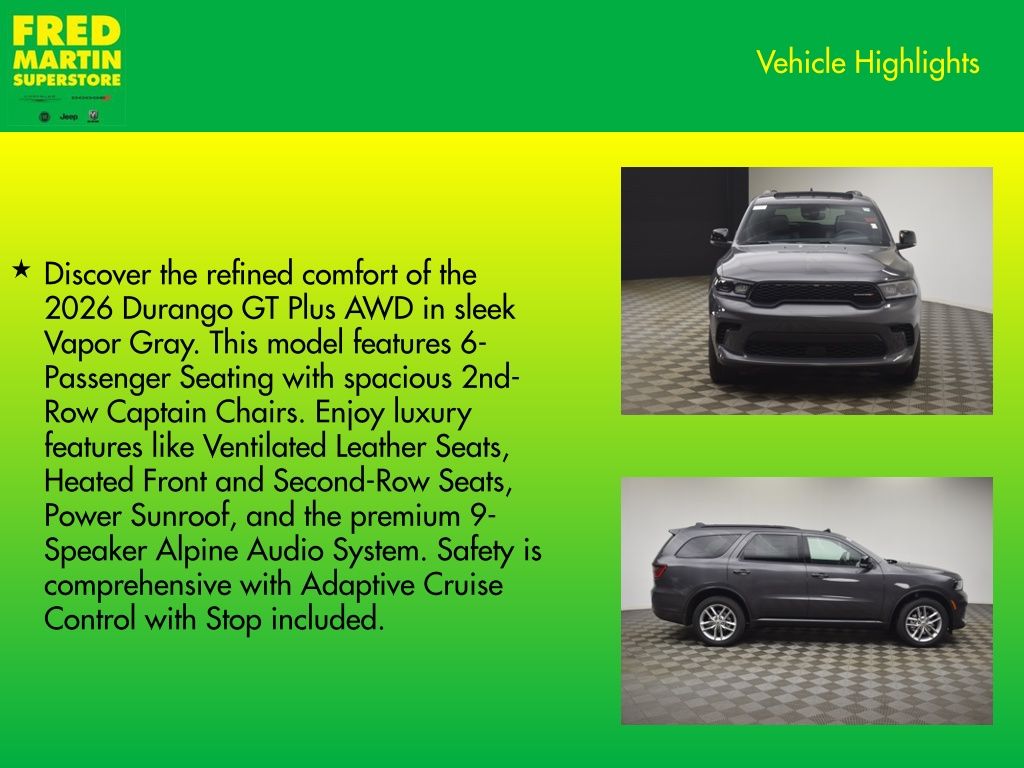 new 2026 Dodge Durango car, priced at $43,649