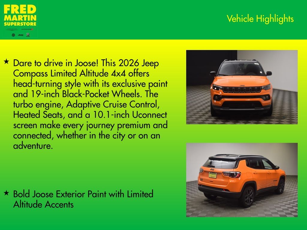 new 2026 Jeep Compass car, priced at $36,626