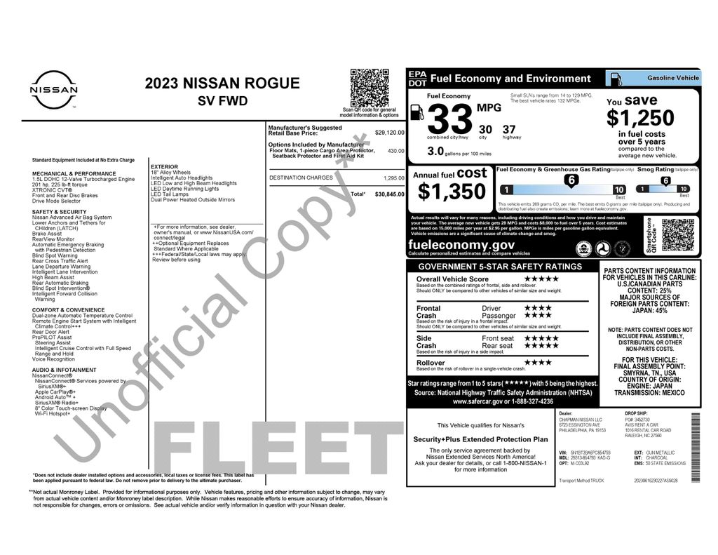 used 2023 Nissan Rogue car, priced at $19,600