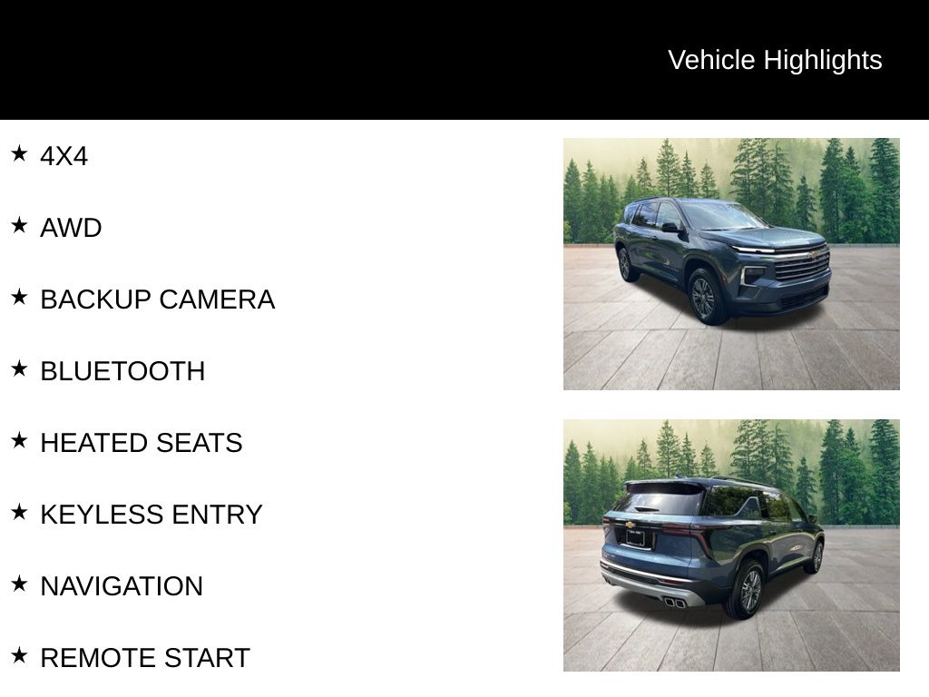 new 2025 Chevrolet Traverse car, priced at $44,695