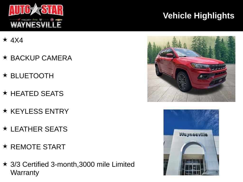 used 2023 Jeep Compass car, priced at $21,900