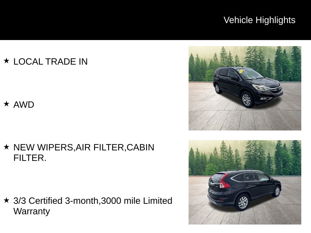 used 2016 Honda CR-V car, priced at $16,290