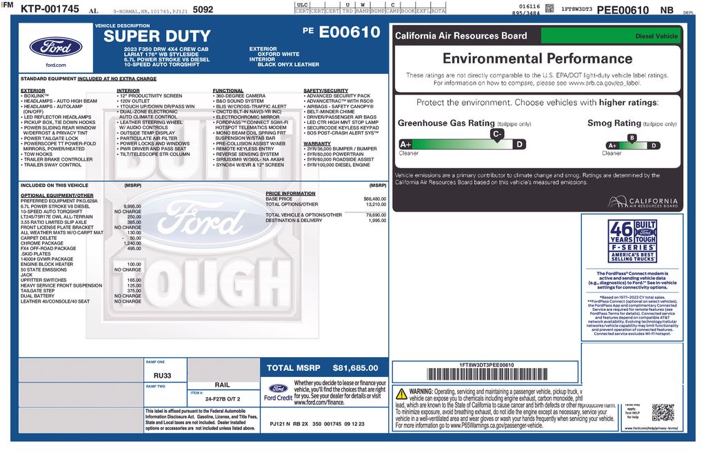 used 2023 Ford F-350SD car, priced at $68,990