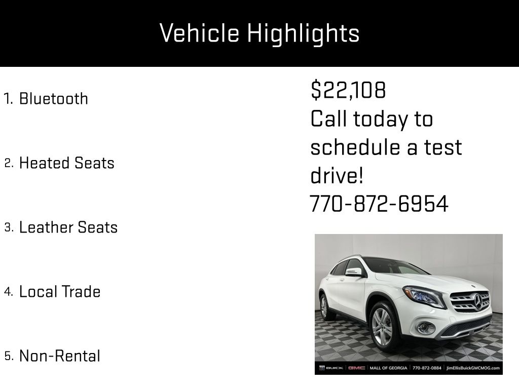 used 2019 Mercedes-Benz GLA car, priced at $22,108