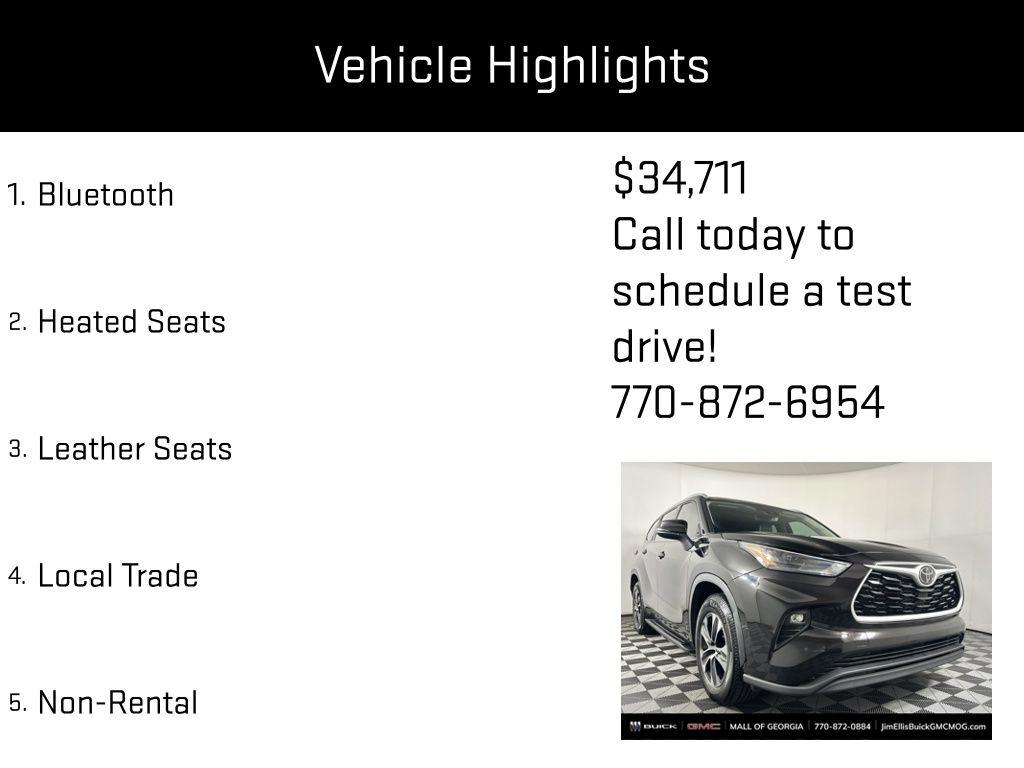 used 2022 Toyota Highlander car, priced at $34,711
