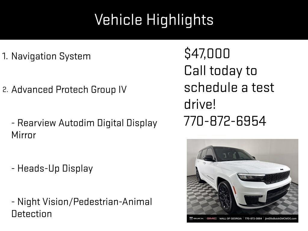 used 2023 Jeep Grand Cherokee L car, priced at $47,000